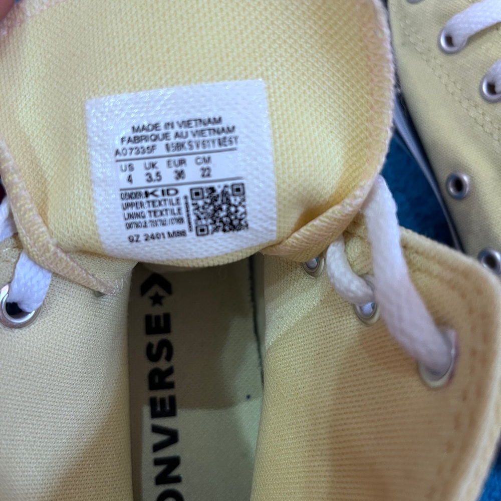 Converse Kids Yellow High-Top Sneakers - Picture 6 of 8